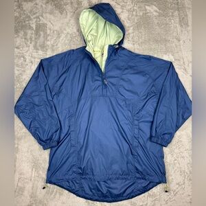 Title Nine Women’s Pullover Windbreaker Jacket Hooded Pocket Navy Blue Size XL